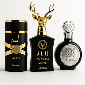 KIT MASCULINO [COMPRE 1 LEVE 3] - Lattafa Fakhar, AL Noble Ameer e Assad Lattafa | 100ml Cada